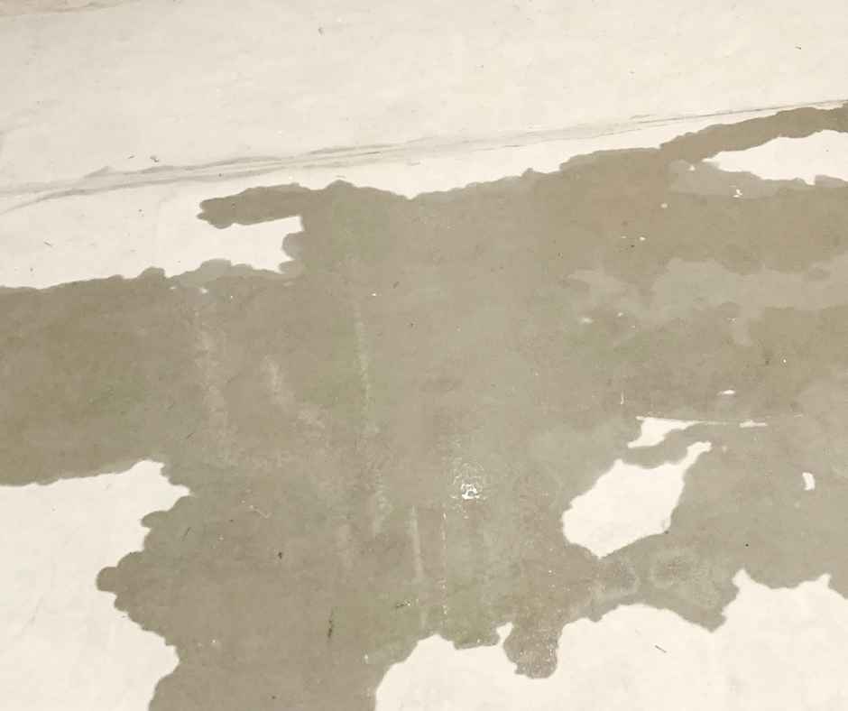 Water on a concrete slab